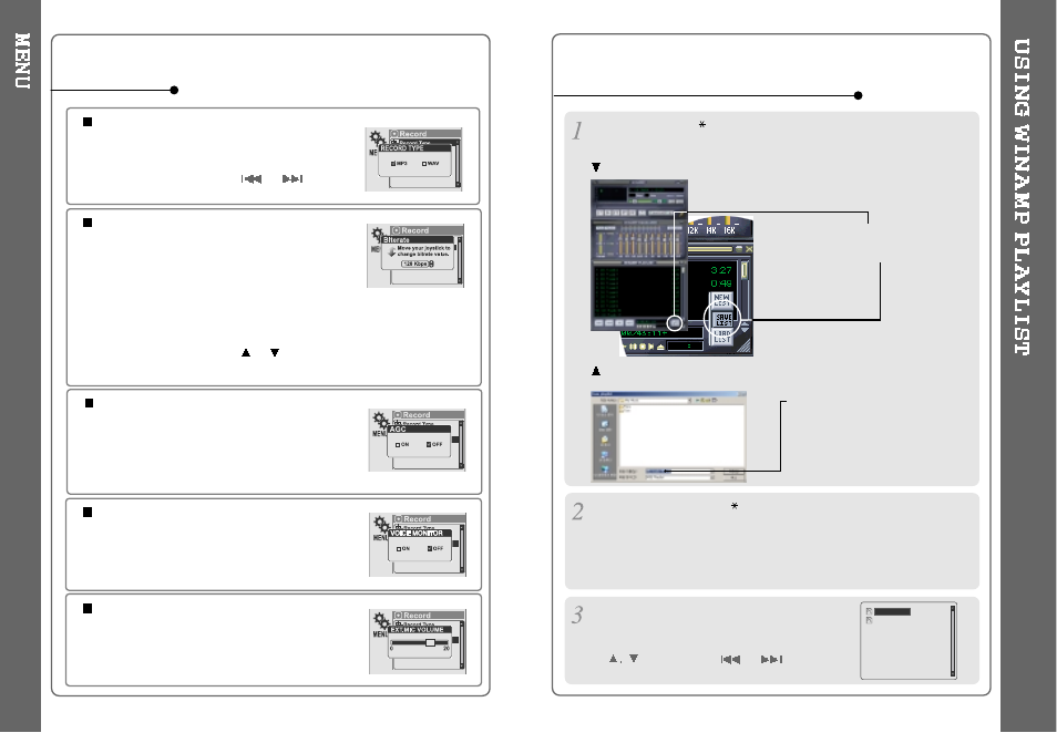 Rec mode, How to use winamp playlist | iRiver iHP-140 User Manual | Page 25 / 30