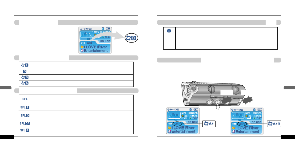 Playback mode | iRiver IFP-1000 User Manual | Page 28 / 44