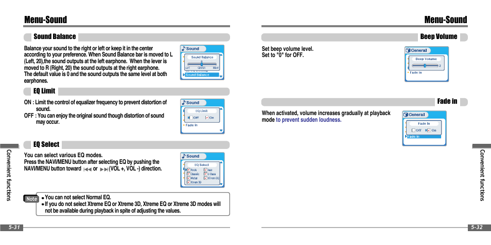 Menu-sound | iRiver IFP-900 User Manual | Page 42 / 46
