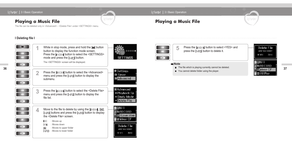 Playing a music file | iRiver N11 User Manual | Page 20 / 40