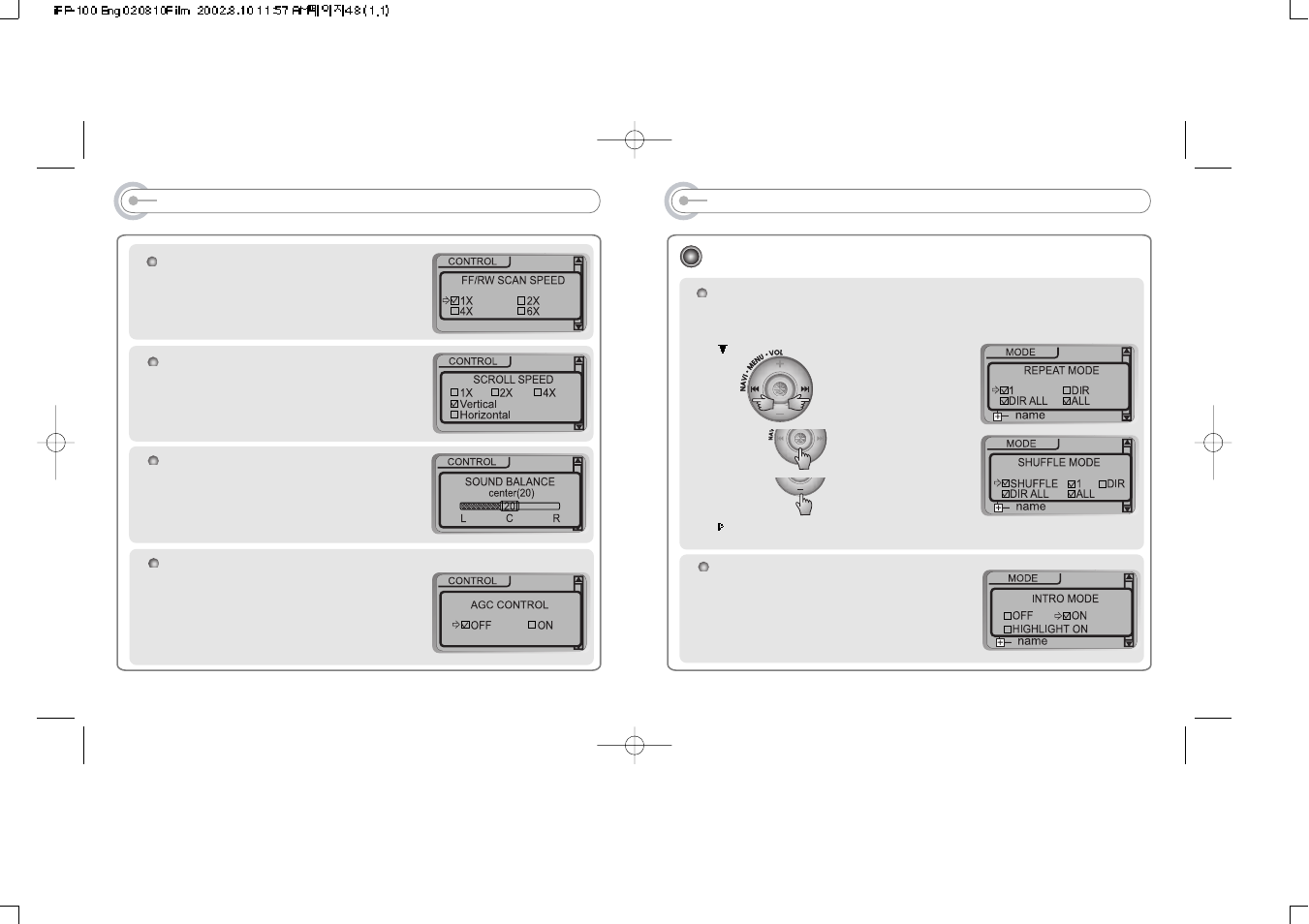 Mode | iRiver iFP-120 User Manual | Page 25 / 28