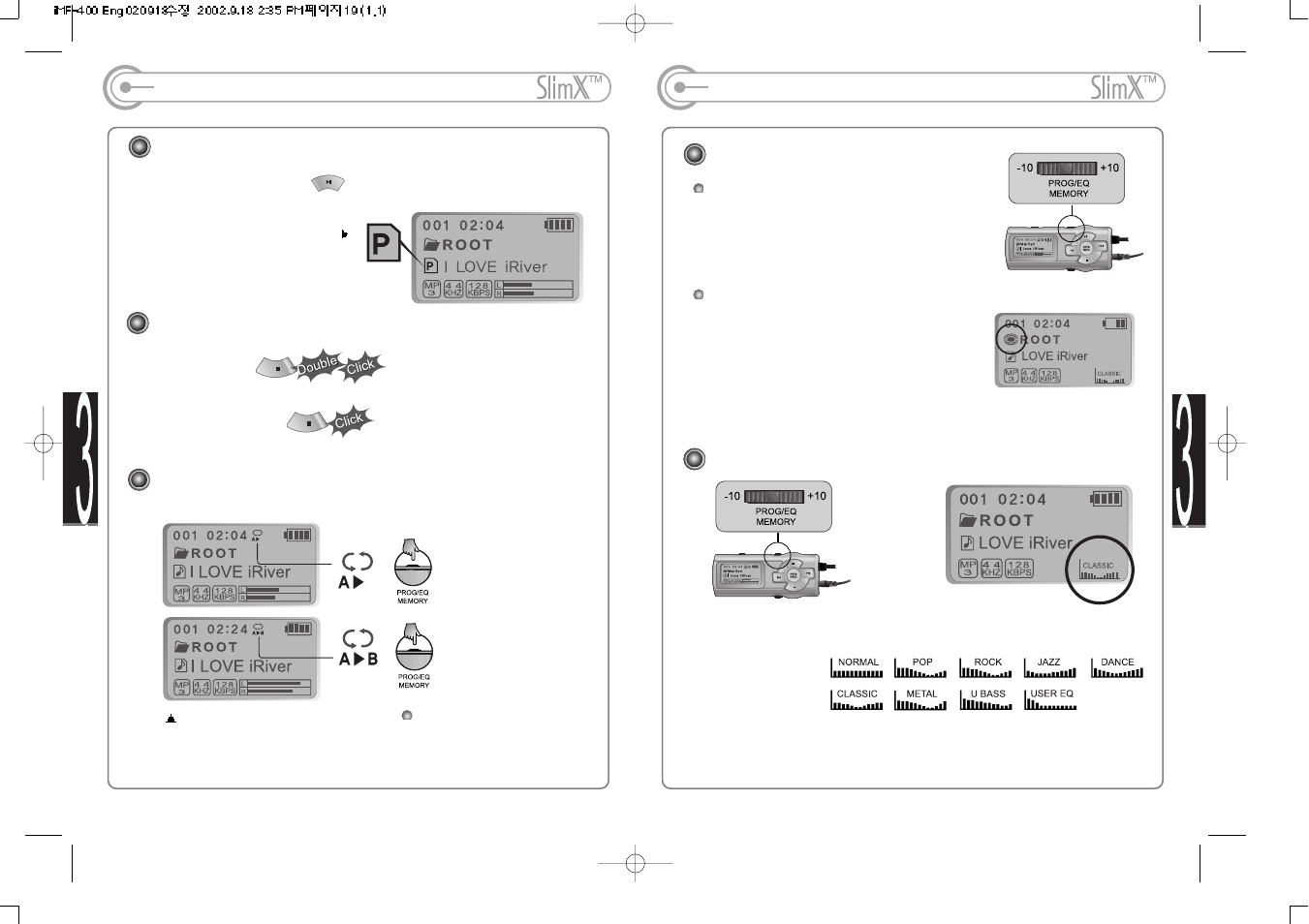 10,+10/eq mode, Program | iRiver iMP-400 User Manual | Page 10 / 23