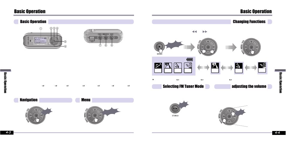 Basic operation | iRiver IFP-800 User Manual | Page 13 / 39
