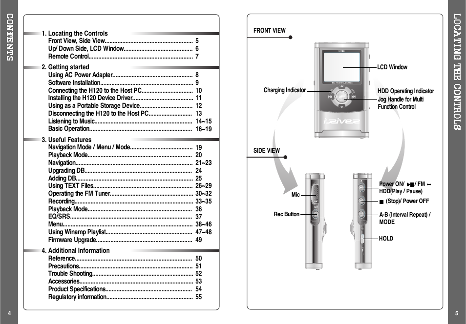 iRiver H120 User Manual | Page 4 / 30
