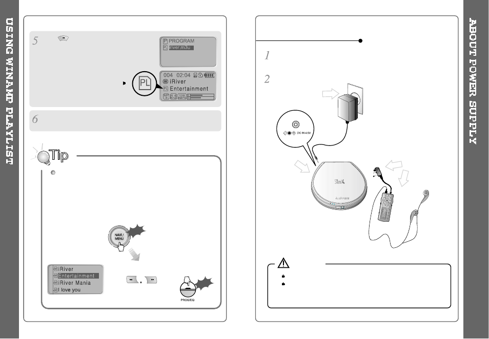 Using ac power adapter | iRiver Slim X iMP IMP-350 User Manual | Page 20 / 30