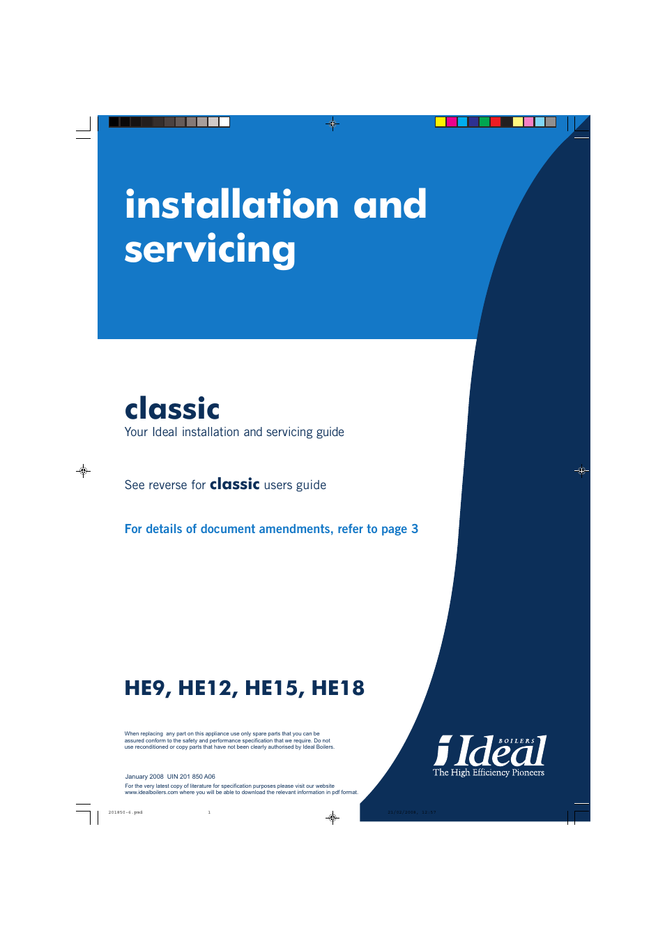 IDEAL INDUSTRIES CLASSIC HE18 User Manual | 52 pages