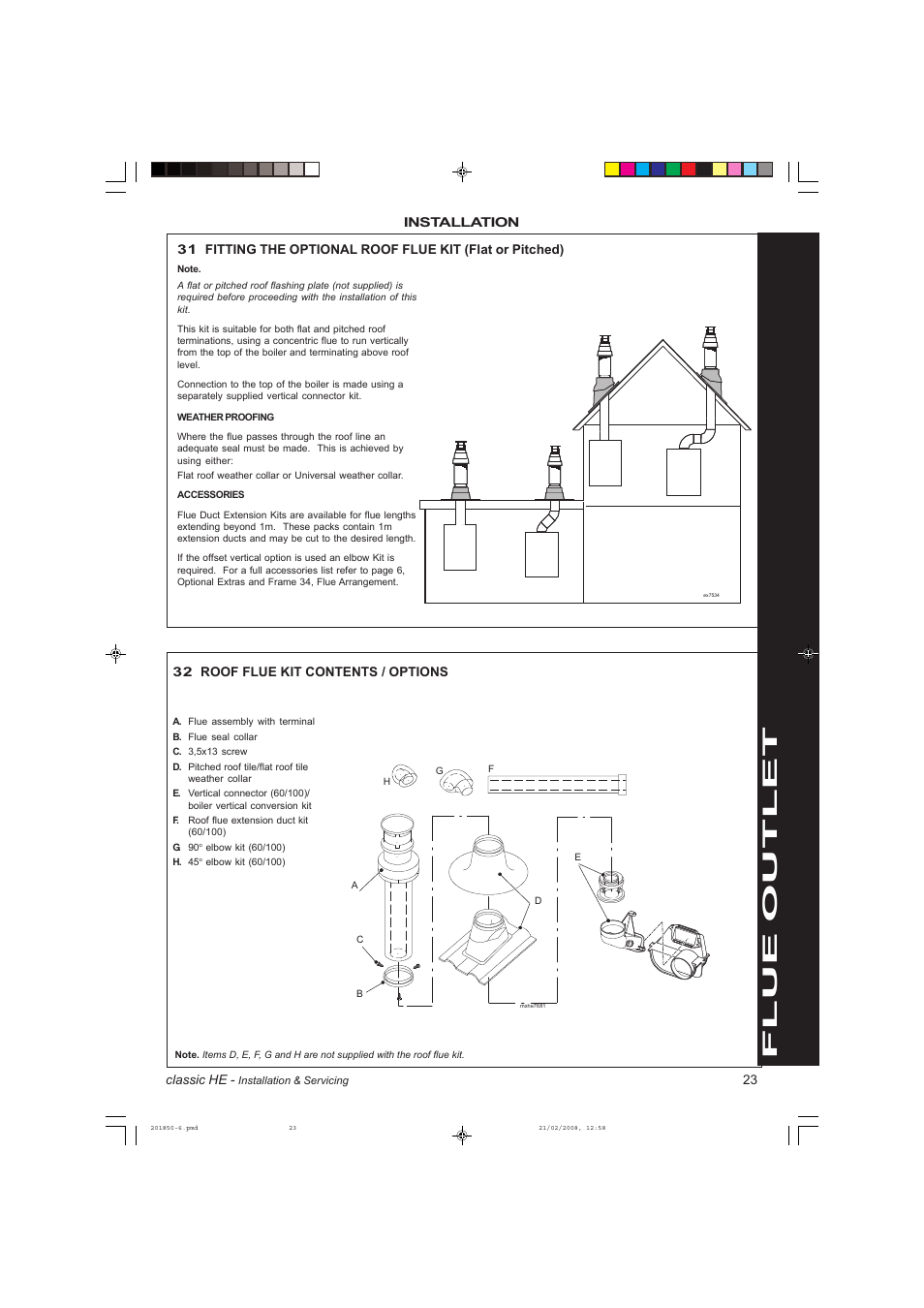 Flue outlet | IDEAL INDUSTRIES CLASSIC HE18 User Manual | Page 23 / 52