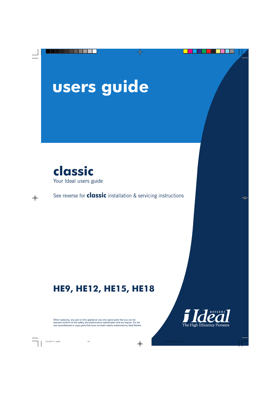 Users guide, Classic | IDEAL INDUSTRIES CLASSIC HE18 User Manual | Page 49 / 52