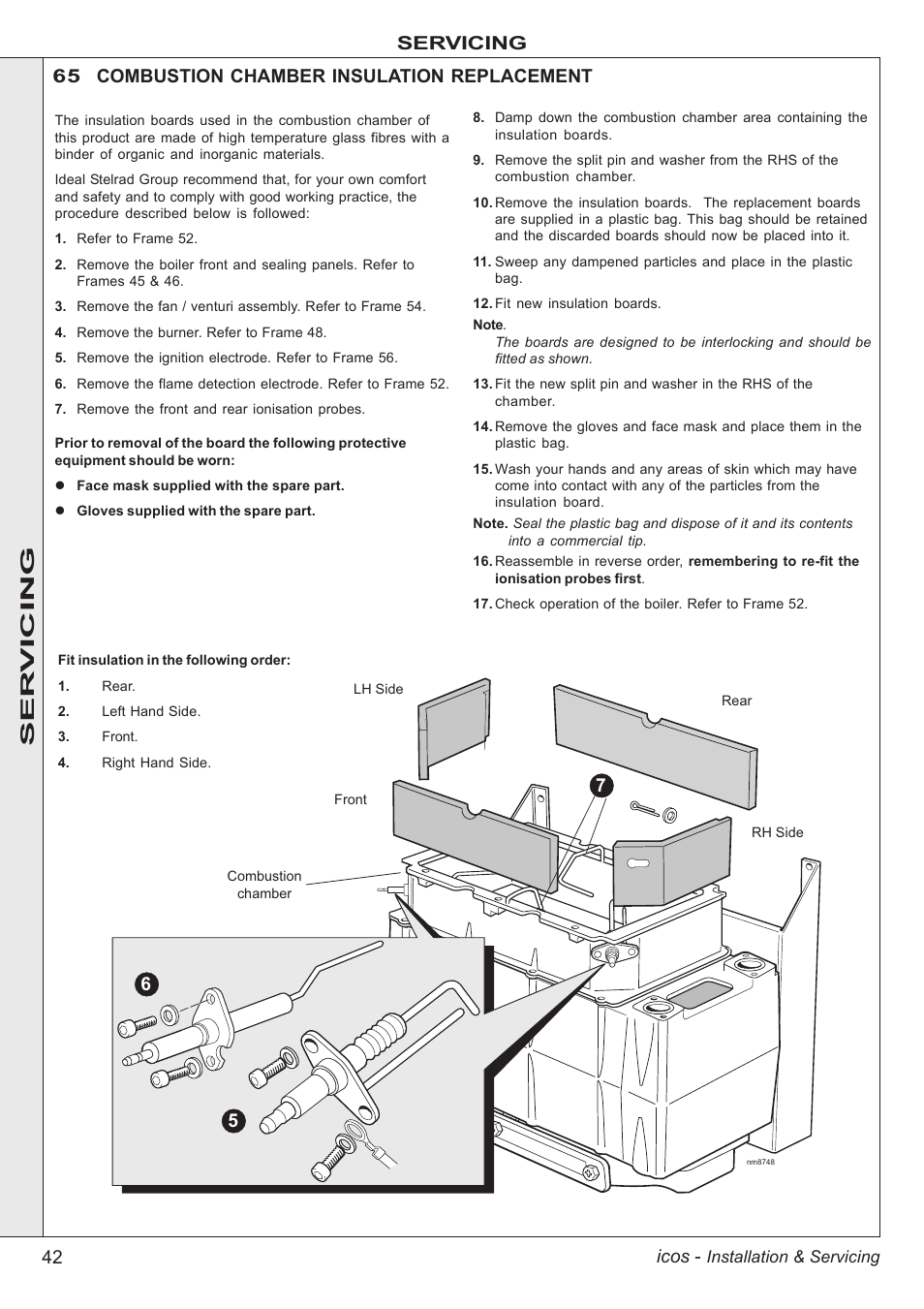 42 icos, Ser vicing | IDEAL INDUSTRIES ICOS HE18 User Manual | Page 42 / 60