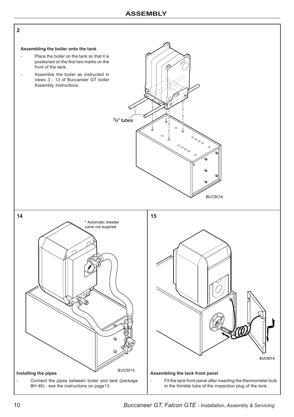 10 buccaneer gt, falcon gte, Assembly | IDEAL INDUSTRIES BUC5034 User Manual | Page 10 / 24