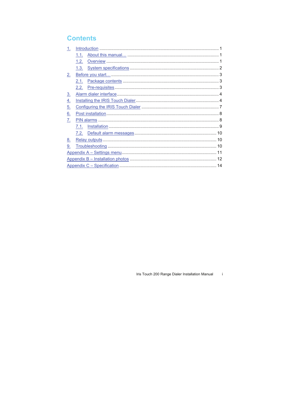 I.R.I.S. Touch 200 User Manual | Page 4 / 20