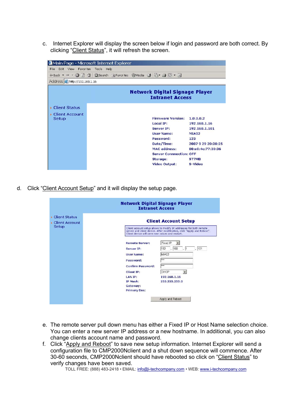 I-Tech Company CMP2000N User Manual | Page 19 / 39