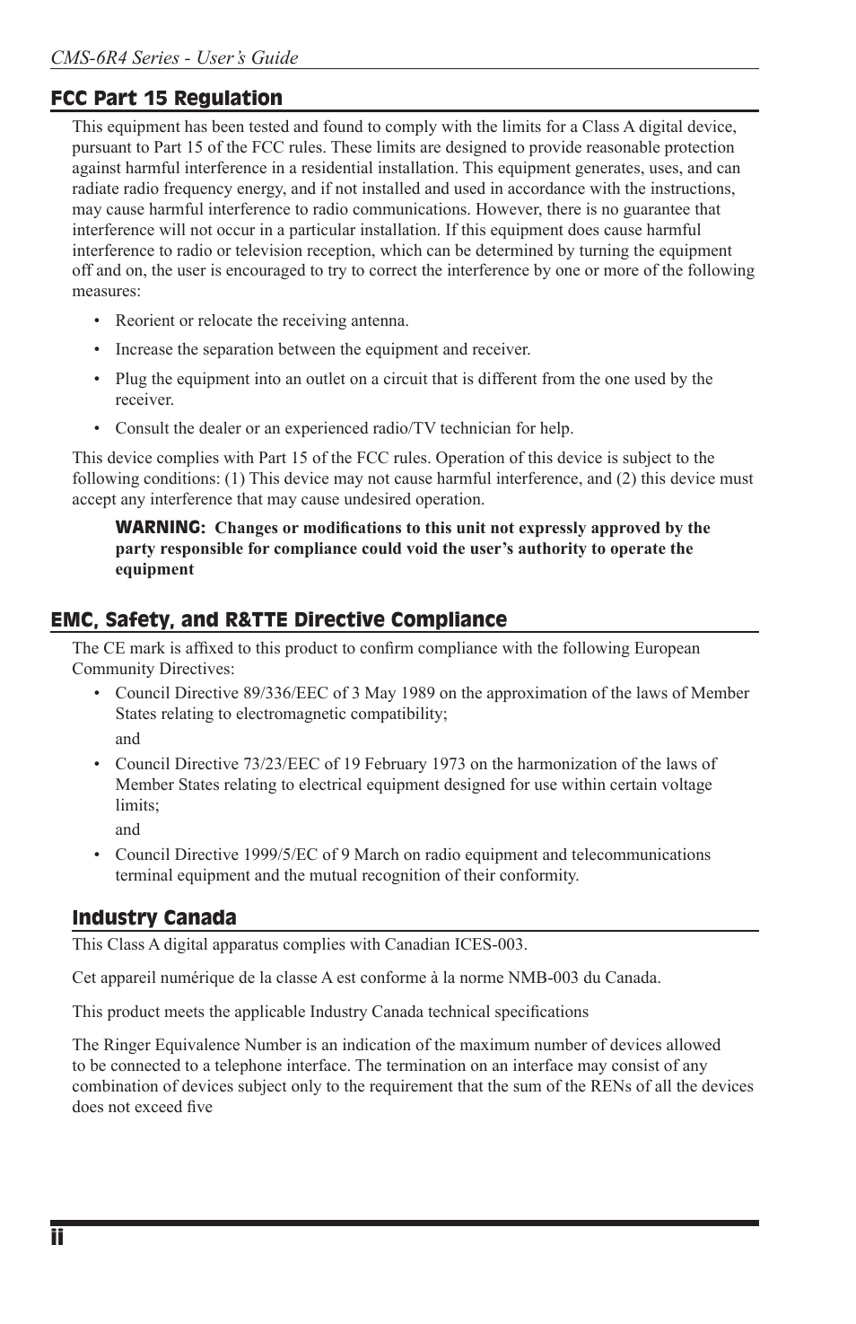 I-Tech Company CMS 6R4 Series User Manual | Page 4 / 123
