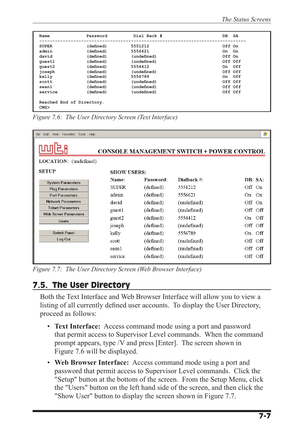 The user directory | I-Tech Company CMS 6R4 Series User Manual | Page 93 / 123