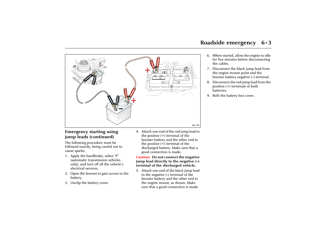 Roadside emergency 6-3 | Jaguar X-Type JJM 21 02 20/15 User Manual | Page 125 / 187