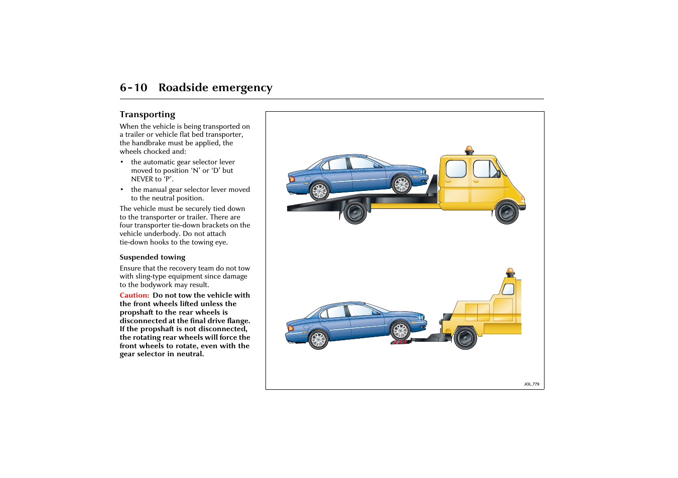 10 roadside emergency | Jaguar X-Type JJM 21 02 20/15 User Manual | Page 132 / 187