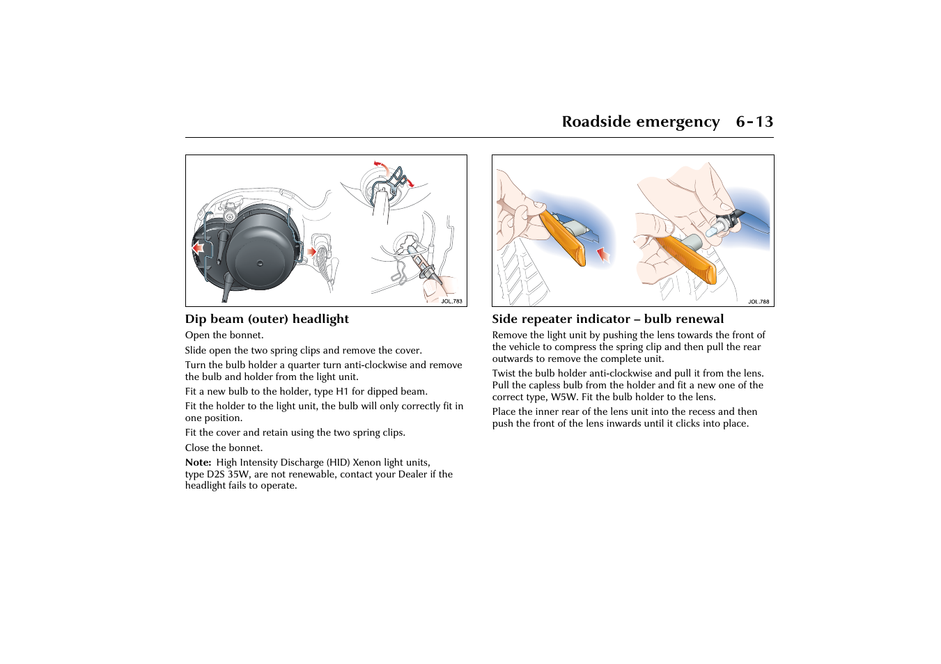 Roadside emergency 6-13 | Jaguar X-Type JJM 21 02 20/15 User Manual | Page 135 / 187