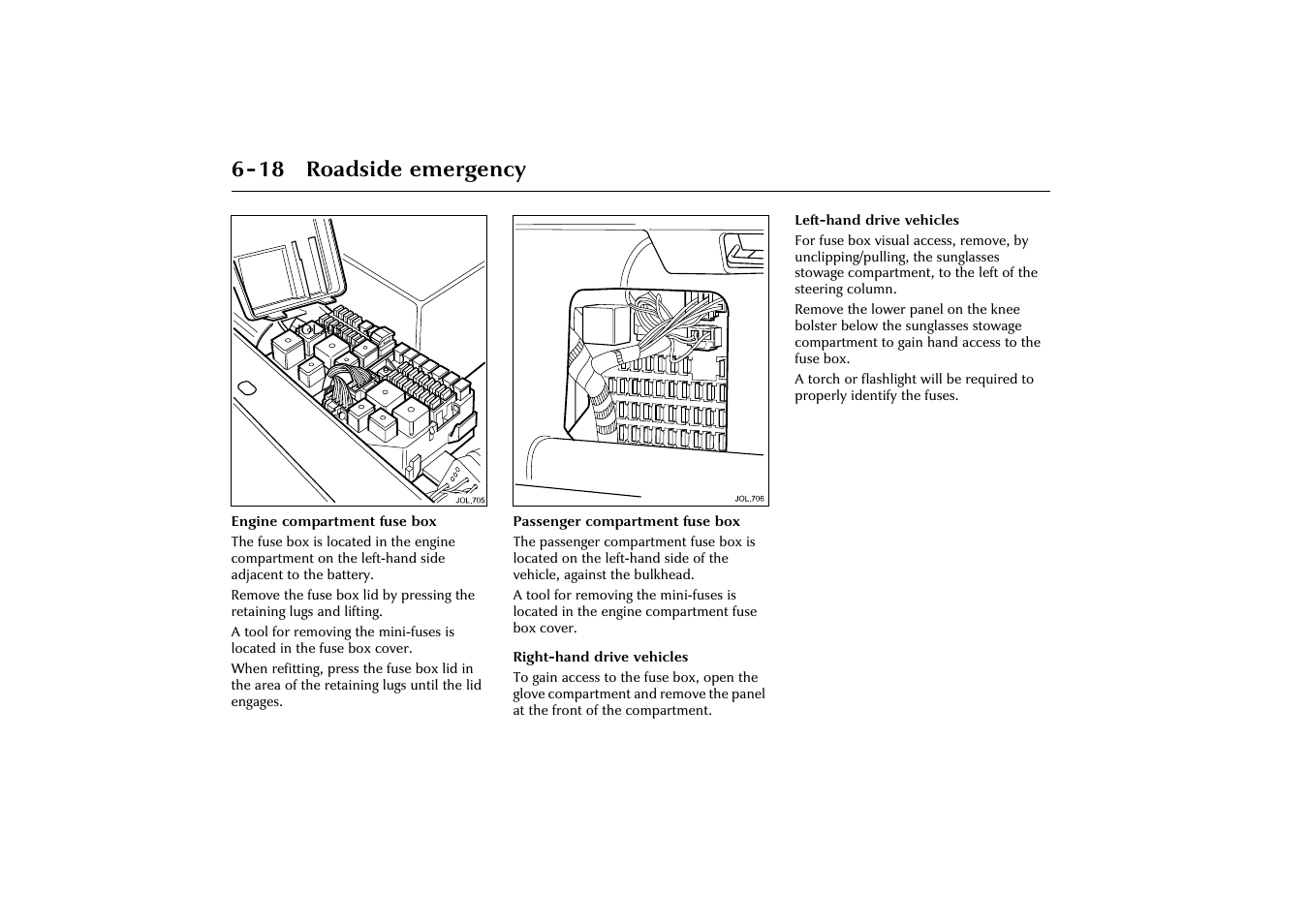 18 roadside emergency | Jaguar X-Type JJM 21 02 20/15 User Manual | Page 140 / 187