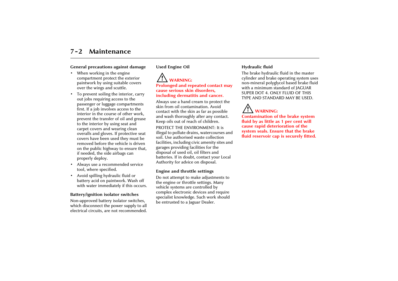 2 maintenance | Jaguar X-Type JJM 21 02 20/15 User Manual | Page 152 / 187