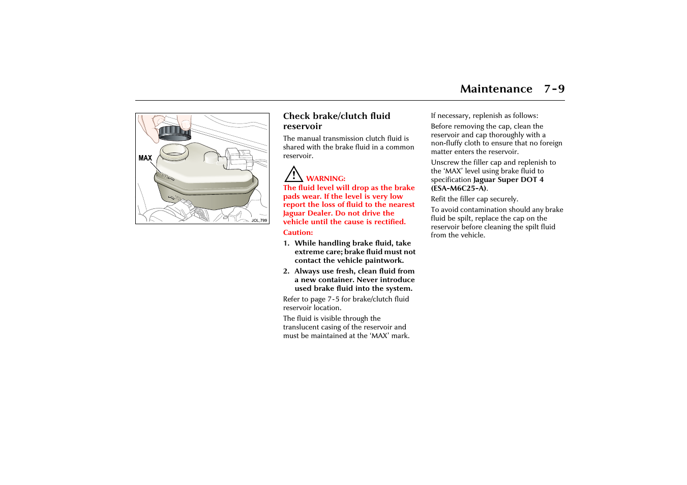 Maintenance 7-9 | Jaguar X-Type JJM 21 02 20/15 User Manual | Page 159 / 187