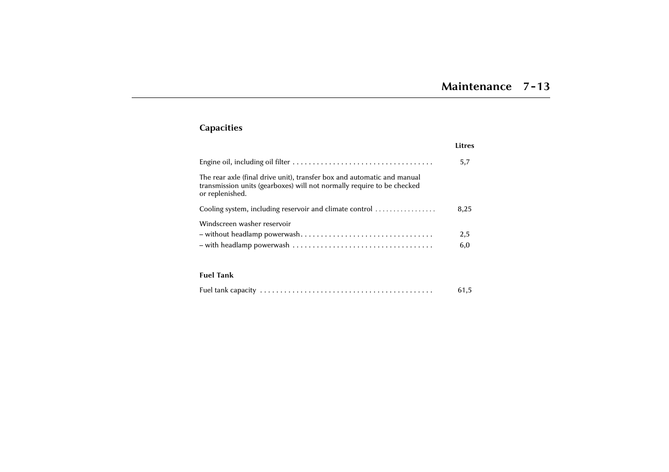 Maintenance 7-13 | Jaguar X-Type JJM 21 02 20/15 User Manual | Page 163 / 187