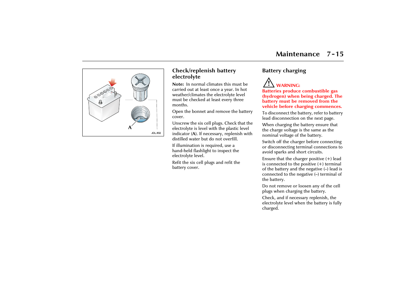 Maintenance 7-15 | Jaguar X-Type JJM 21 02 20/15 User Manual | Page 165 / 187