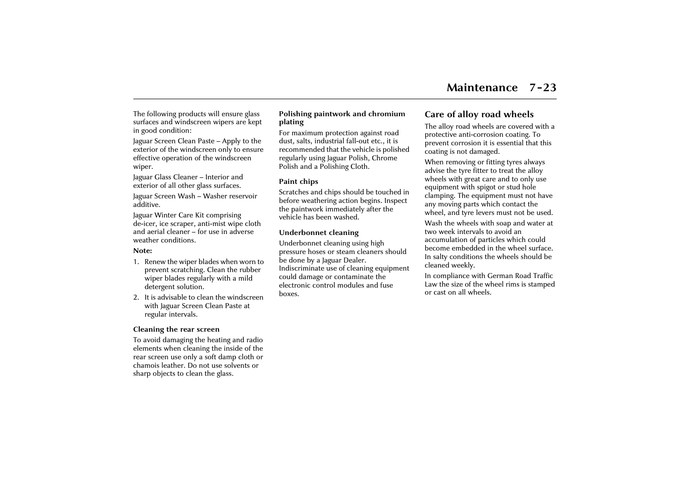 Maintenance 7-23 | Jaguar X-Type JJM 21 02 20/15 User Manual | Page 173 / 187