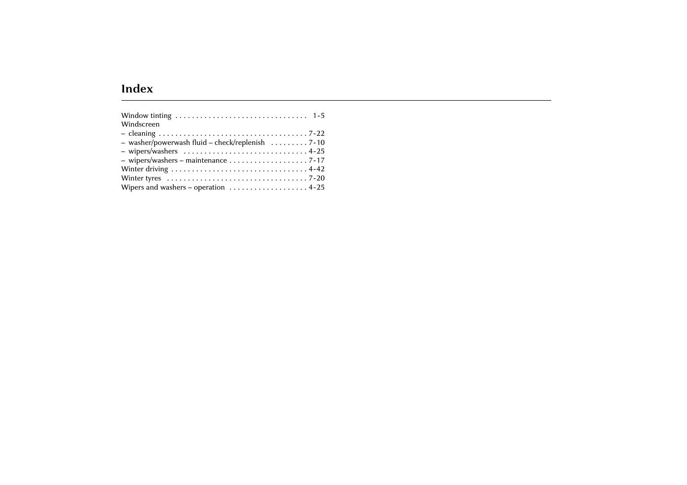 Index | Jaguar X-Type JJM 21 02 20/15 User Manual | Page 186 / 187