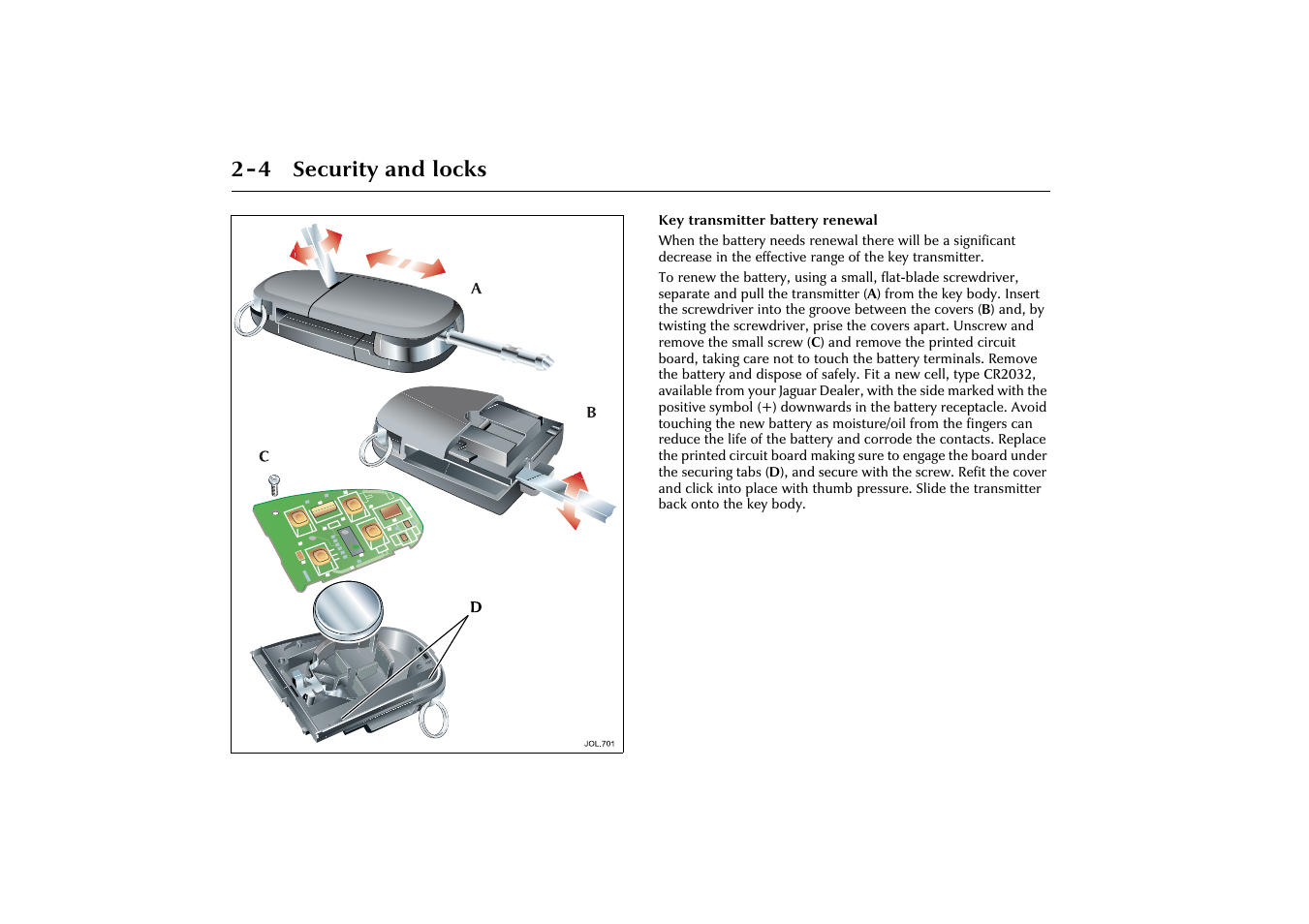 4 security and locks | Jaguar X-Type JJM 21 02 20/15 User Manual | Page 22 / 187