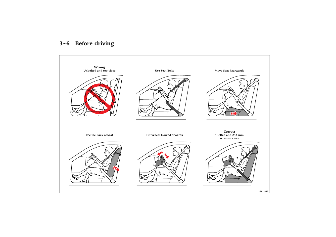 6 before driving | Jaguar X-Type JJM 21 02 20/15 User Manual | Page 38 / 187