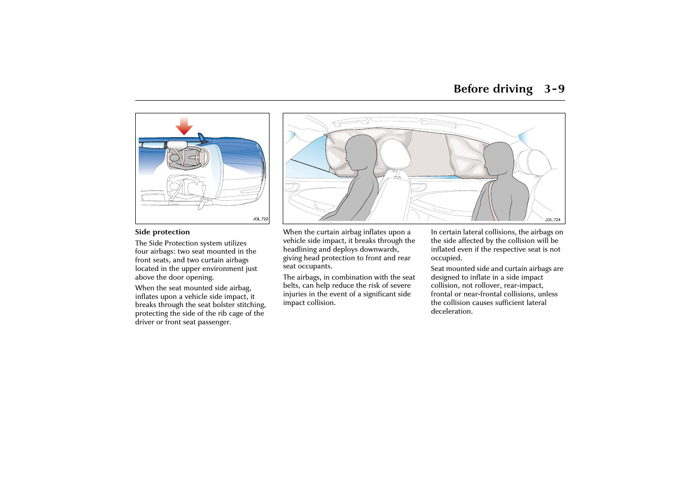 Before driving 3-9 | Jaguar X-Type JJM 21 02 20/15 User Manual | Page 41 / 187
