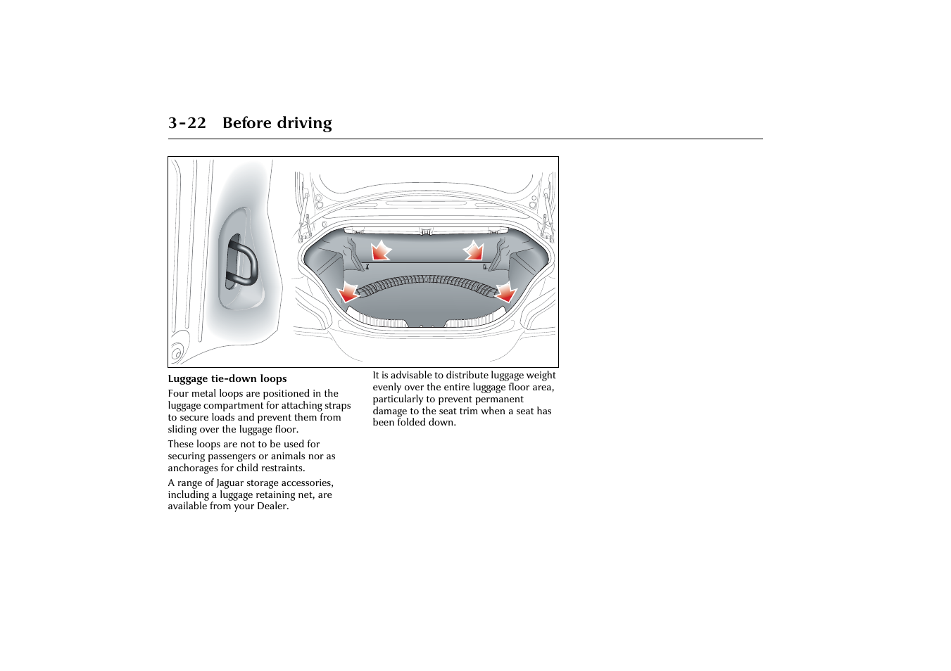 22 before driving | Jaguar X-Type JJM 21 02 20/15 User Manual | Page 54 / 187