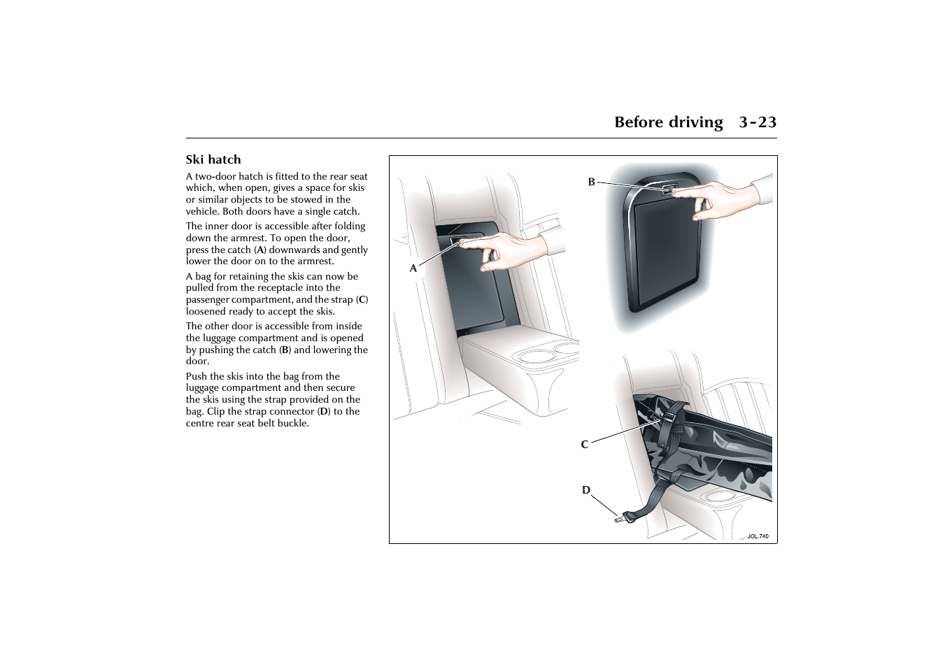 Before driving 3-23 | Jaguar X-Type JJM 21 02 20/15 User Manual | Page 55 / 187