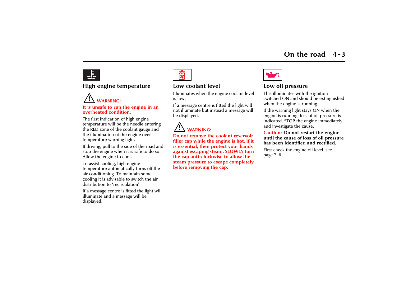 On the road 4-3 | Jaguar X-Type JJM 21 02 20/15 User Manual | Page 59 / 187