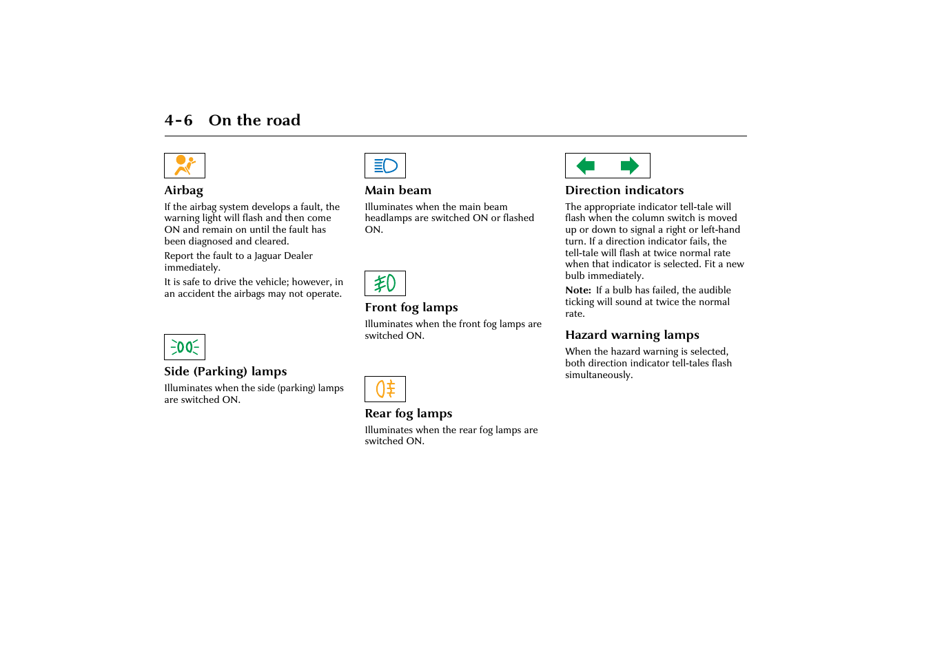 6 on the road | Jaguar X-Type JJM 21 02 20/15 User Manual | Page 62 / 187