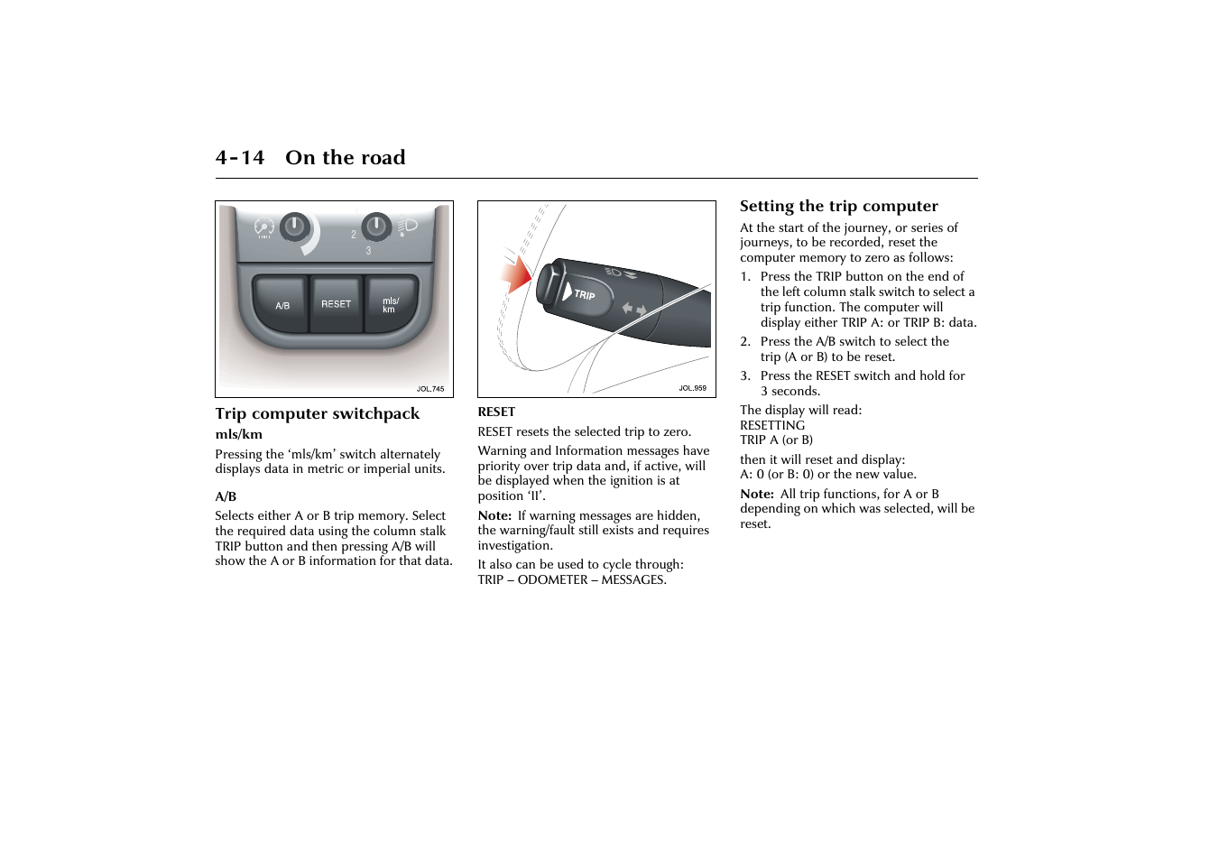 14 on the road | Jaguar X-Type JJM 21 02 20/15 User Manual | Page 70 / 187