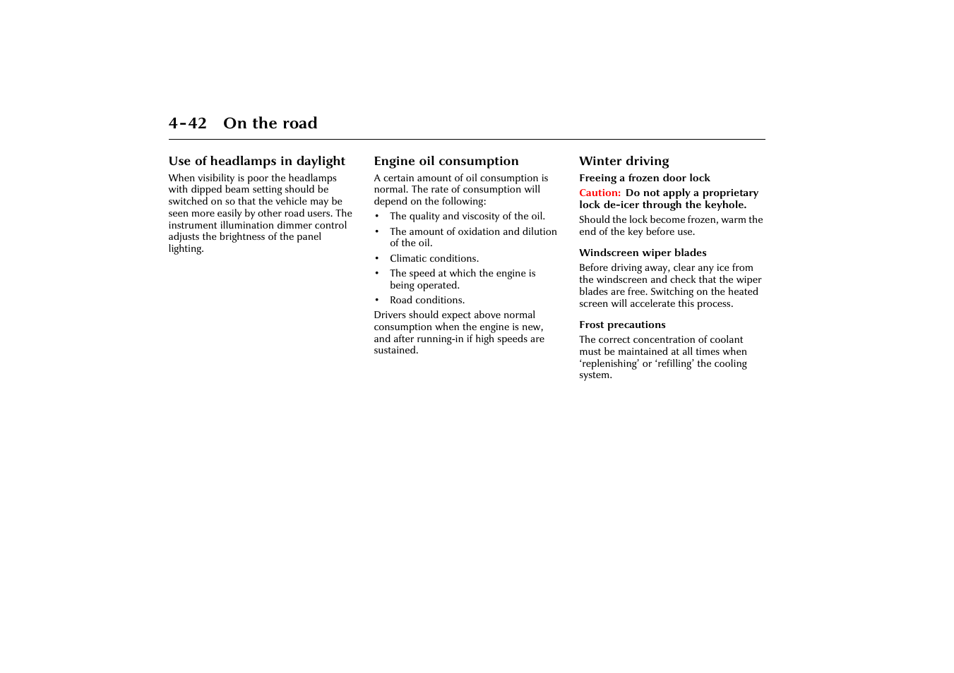 42 on the road | Jaguar X-Type JJM 21 02 20/15 User Manual | Page 98 / 187