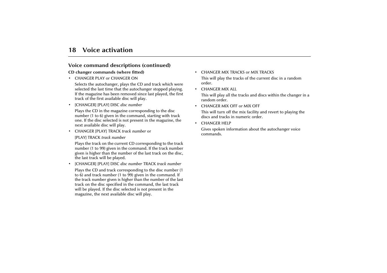 18 voice activation | Jaguar VOICE ACTIVATION X-TYPE 2001.5 User Manual | Page 21 / 47