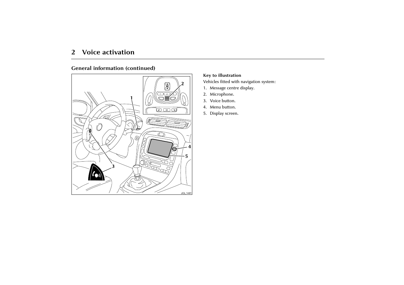 Jaguar VOICE ACTIVATION X-TYPE 2001.5 User Manual | Page 5 / 47