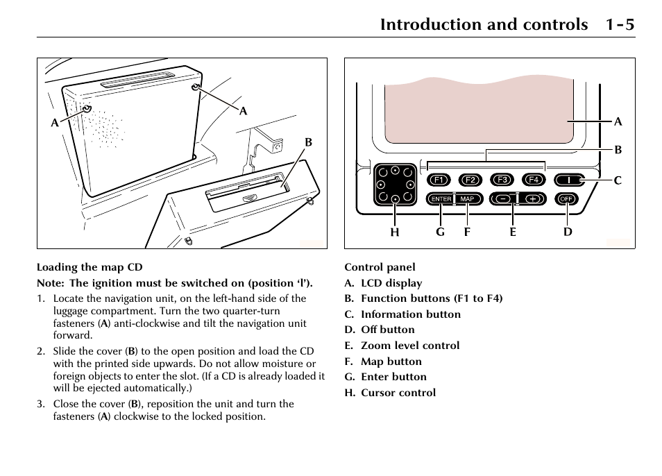 Introduction and controls 1-5 | Jaguar S-Type User Manual | Page 11 / 66