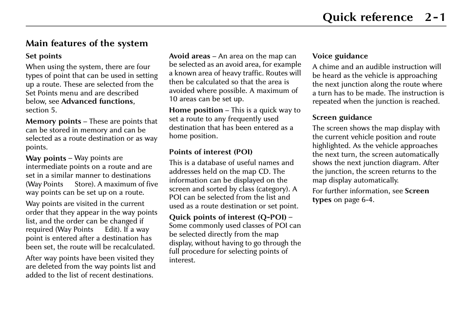 Quick reference 2-1, 2quick reference | Jaguar S-Type User Manual | Page 18 / 66
