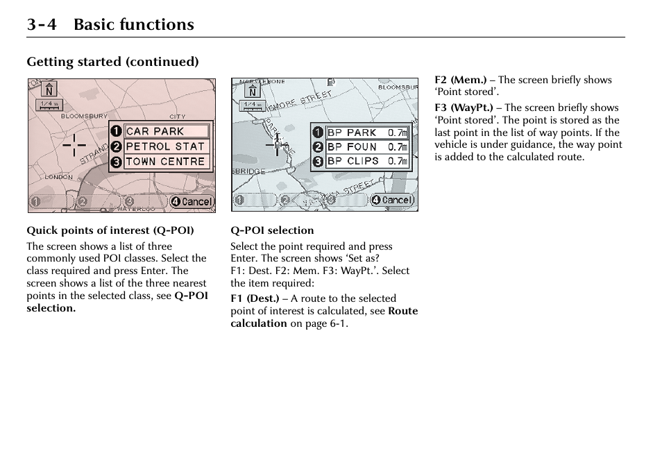 4 basic functions, Getting started (continued) | Jaguar S-Type User Manual | Page 26 / 66