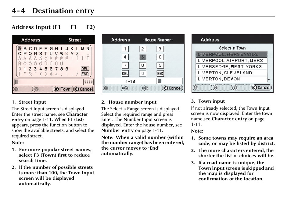 4 destination entry | Jaguar S-Type User Manual | Page 37 / 66