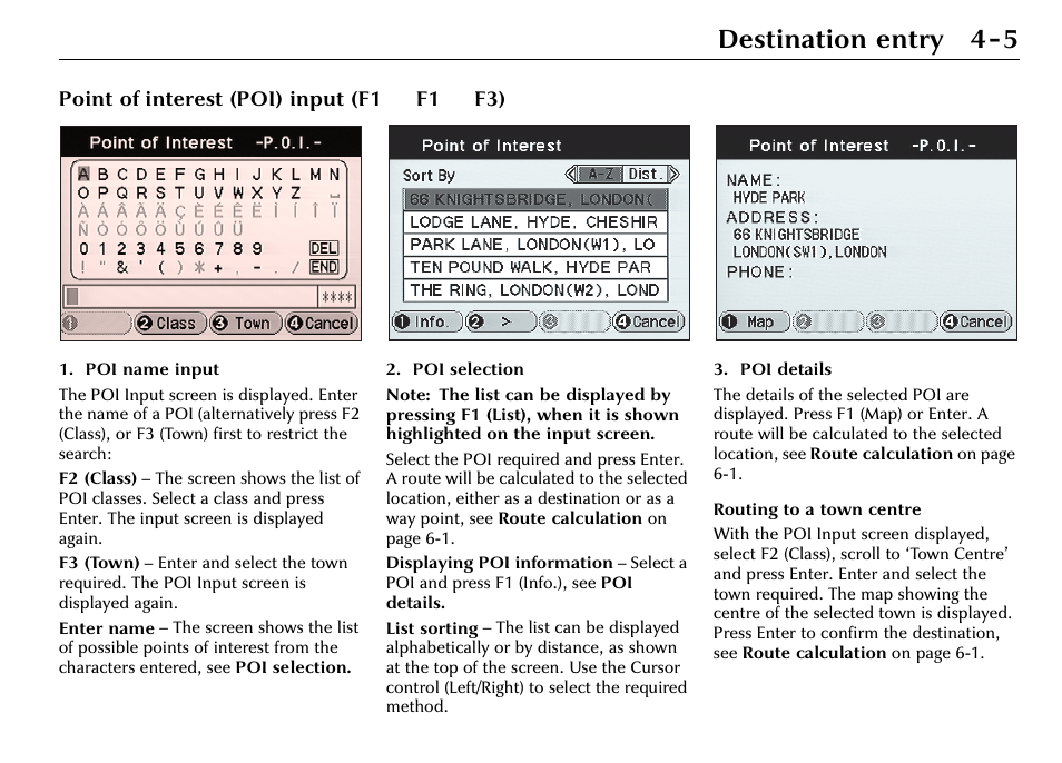 Destination entry 4-5 | Jaguar S-Type User Manual | Page 38 / 66