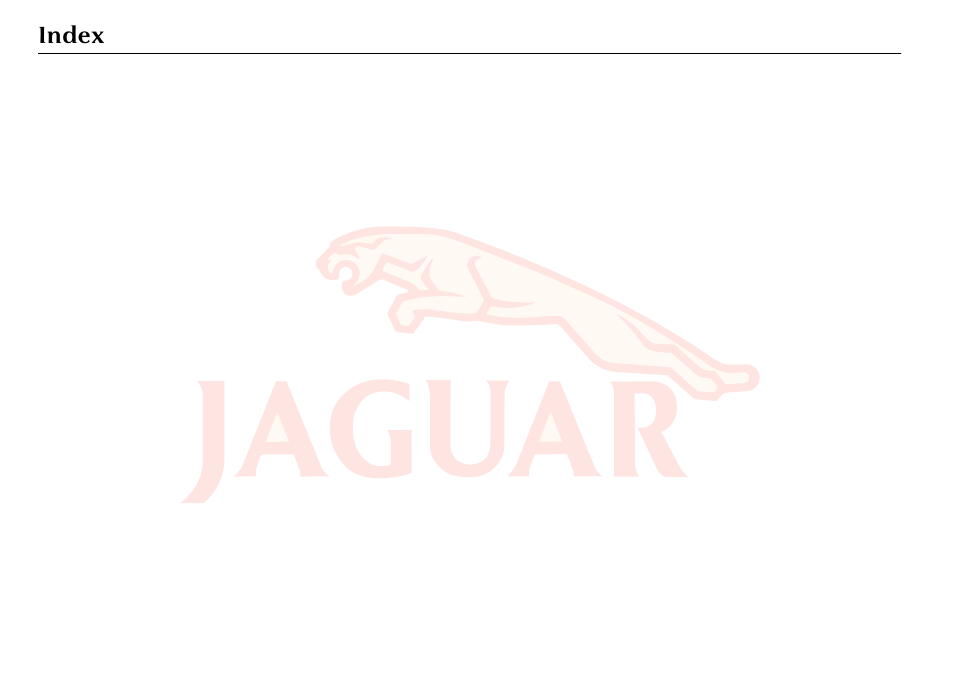 Index | Jaguar S-Type User Manual | Page 6 / 66