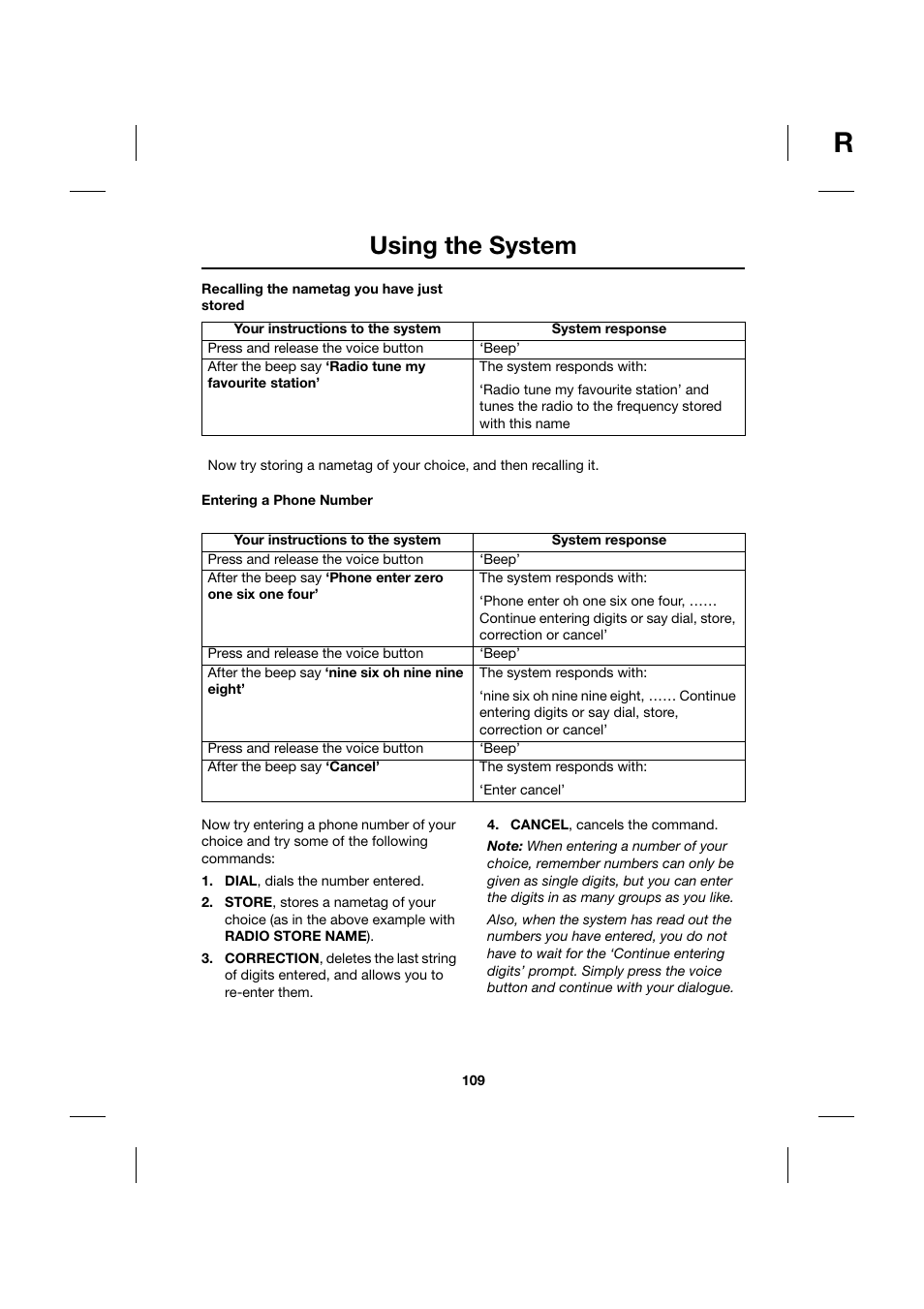 Using the system | Jaguar Touch Screen Display JJM 18 42 26 701 User Manual | Page 109 / 132