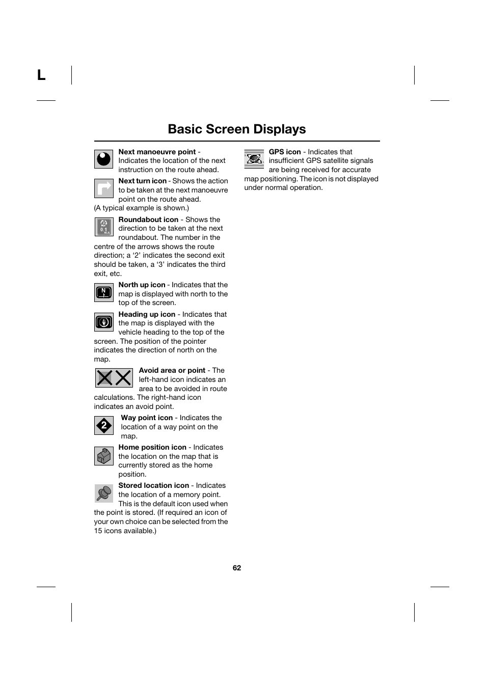 Basic screen displays | Jaguar Touch Screen Display JJM 18 42 26 701 User Manual | Page 62 / 132