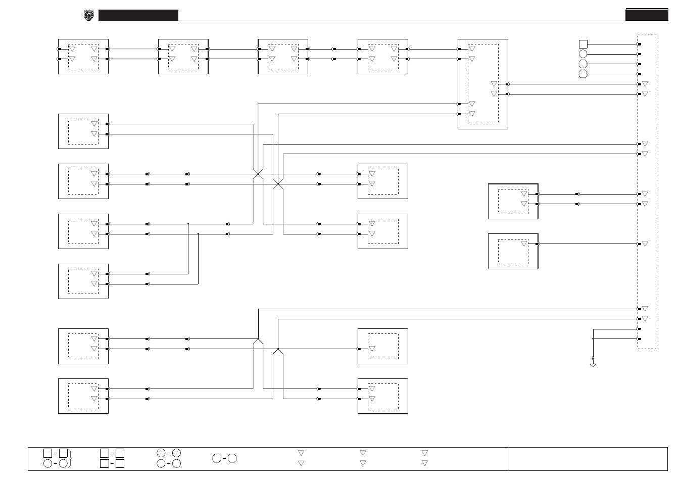 19 vehicle network systems, Networks; serial data links, Fig. 19.1 | Controller area network (can), Standard corporate protocol network (scp), Serial data link | Jaguar XK8 User Manual | Page 67 / 123