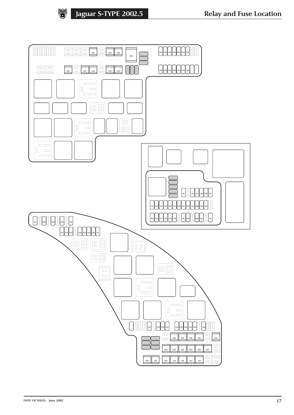 Relay and fuse location | Jaguar S-TYPE 2004 User Manual | Page 19 / 172