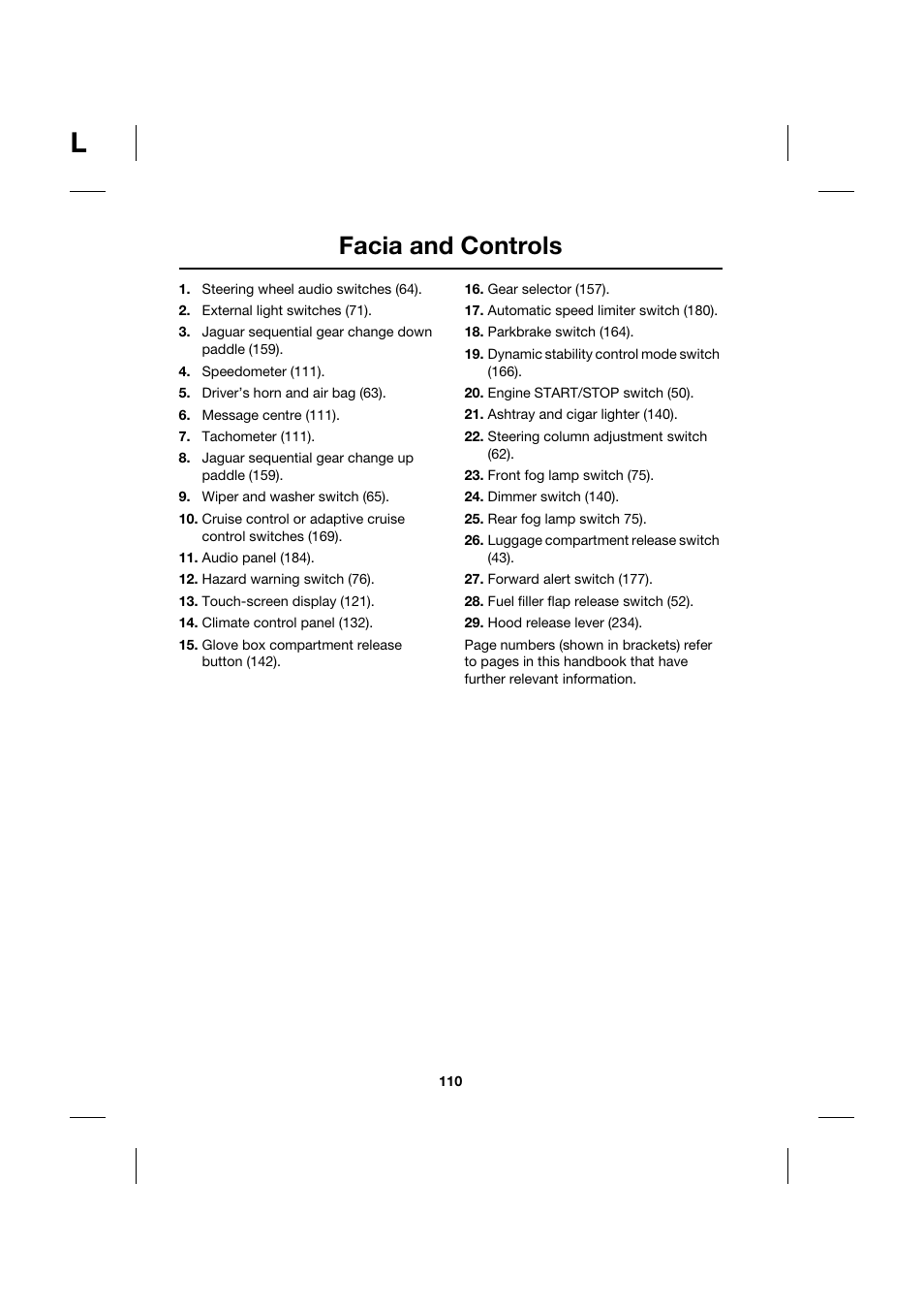 Facia and controls | Jaguar XK JJM 18 02 30 701 User Manual | Page 101 / 260